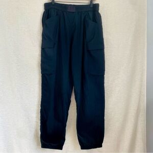 Prana Black Cargo Joggers with Elastic Waist and Cuffs